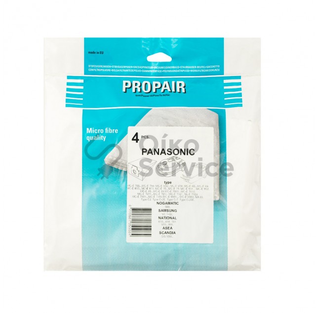Σακούλες ηλεκτρικής σκούπας propair MC-E 700 Panasonic Συμβατο Προιον