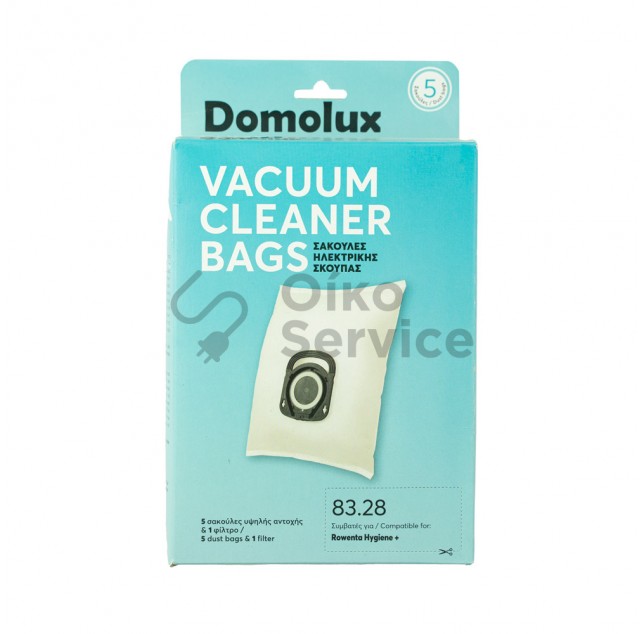Σακούλες Ηλεκτρικής Σκούπας  Hygiene+ (Domolux) Rowenta  Συμβατο Προιον