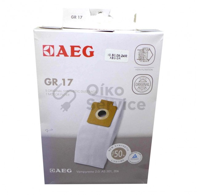 Σακούλες Ηλεκτρικής Σκούπας Aeg GR17 Vampyrette 2.0  Electrolux Original Αυθεντικο Προιον