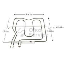 Αντίσταση ανω & Γκριλ Φούρνου Ariston,Indesit ΣΥΜΒΑΤΟ ΠΡΟΙΟΝ