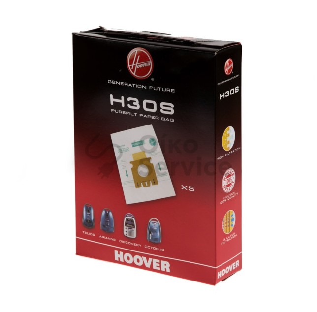 Σακούλες Ηλεκτρικής Σκούπας H30S Hoover Original Αυθεντικο Προιον Σακούλες Ηλεκτρικής Σκούπας H30S Hoover Original Αυθεντικο Προιον