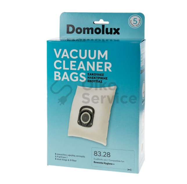Σακούλες Ηλεκτρικής Σκούπας Hygiene+ (Domolux) Rowenta Συμβατο Προιον Σακούλες Ηλεκτρικής Σκούπας Hygiene+ (Domolux) Rowenta Συμβατο Προιον