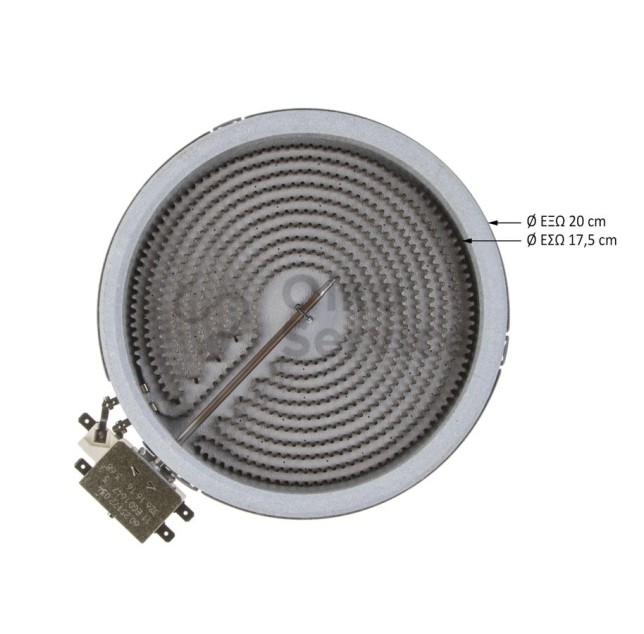 Εστια Κεραμική EGO 1800 Watt (2 άκρα) Γενικής Χρήσης Συμβατό Προιόν 