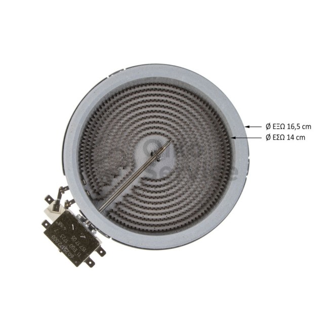 Εστια Κεραμική EGO 1200 Watt (2 άκρα) Γενικής Χρήσης Συμβατό Προιόν 