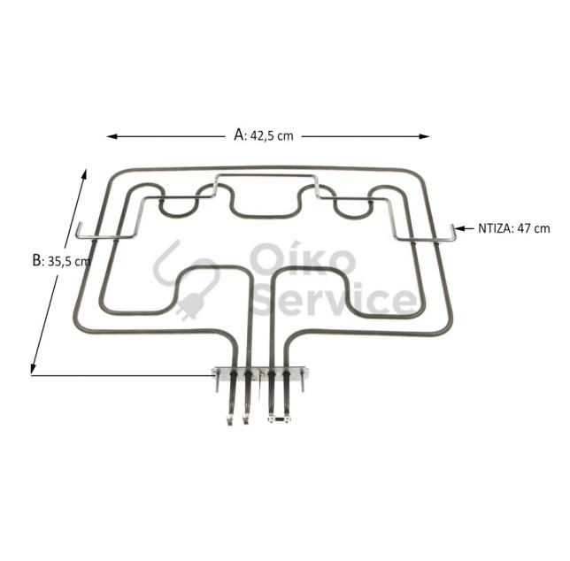 Άνω Αντίσταση & Γκριλ Φούρνου Aeg Electrolux 1000+2100 Watt ORIGINAL , ΑΥΘΕΝΤΙΚΟ ΠΡΟΙΟΝ