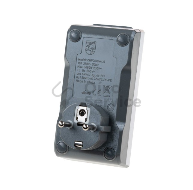 Μονόπριζο Ασφαλείας με Προστασία Υπέρτασης 1140J Philips CHP7010W/10