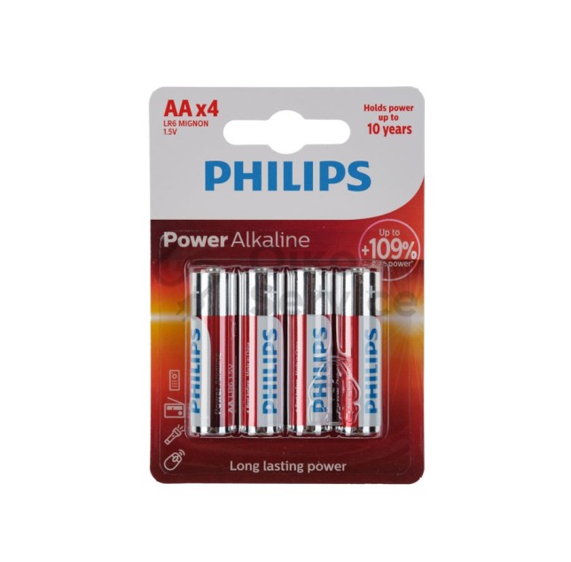 Μπαταρίες Αλκαλικές Philips ΑΑ (4 τεμ.) 