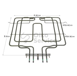 Άνω Αντίσταση & Γκριλ Φούρνου Whirlpool 2450 Watt Original  Αυθεντικο Προιον