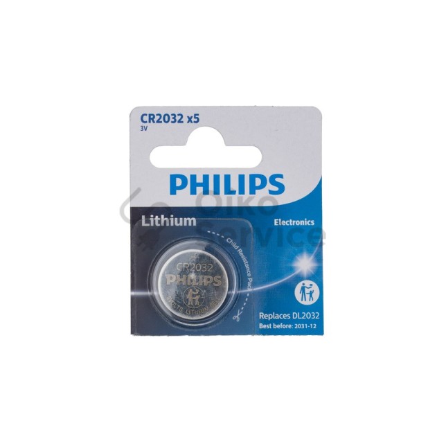 Μπαταρία Στρογγυλή Philips CR2032 (1τεμ.) Original Αυθεντικο Προιον 